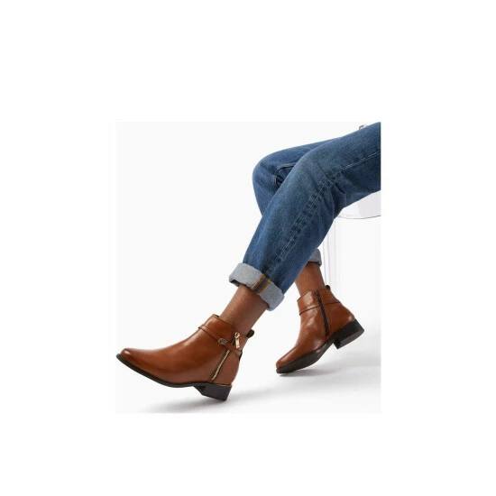 Dune London Wide Fit 'Wf Pap' Leather Ankle Boots For Female - Image 5