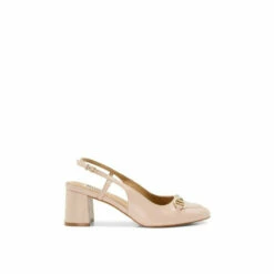 Dune London Wide Fit &apos;Cassie&apos; Leather Strappy Heels For Female