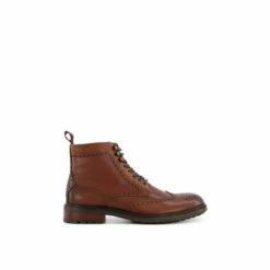 Dune London &apos;Masked&apos; Leather Smart Boots For Male