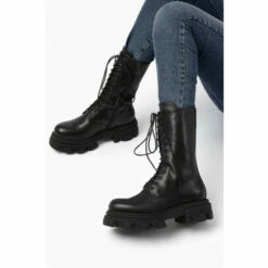 Dune London &apos;Roshi&apos; Leather Biker Boots For Female