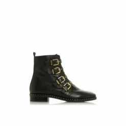 Dune London 'Pixxel 2' Leather Biker Boots For Female