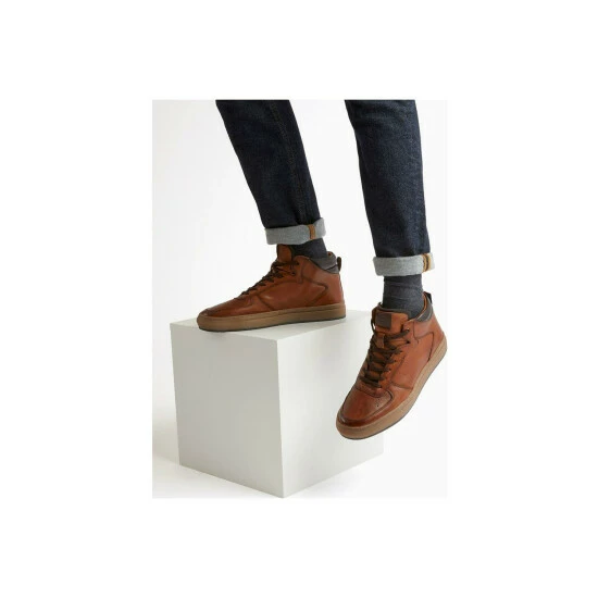 Dune London 'Volunteer' Leather Hi Tops For Male - Image 5