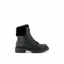 Dune London Wide Fit &apos;Wf Perch&apos; Leather Lace Up Boots For Female