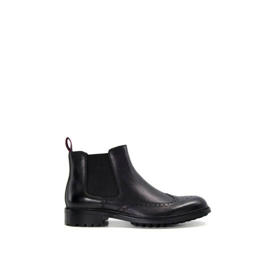 Dune London 'Check' Leather Chelsea Boots For Male