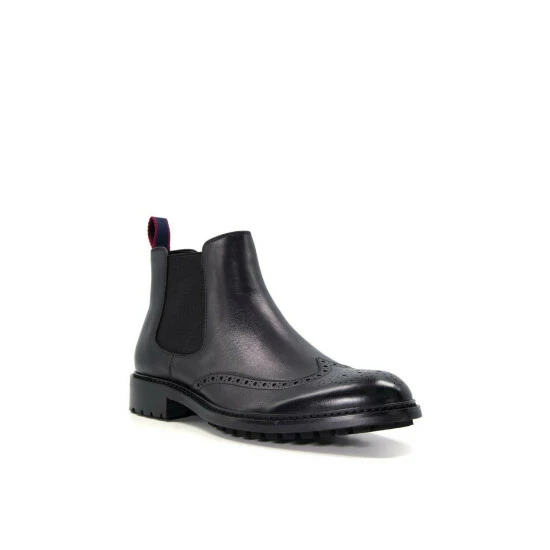Dune London 'Check' Leather Chelsea Boots For Male - Image 2