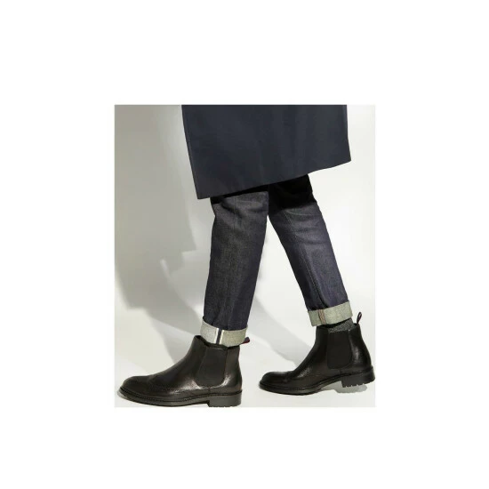 Dune London 'Check' Leather Chelsea Boots For Male - Image 5