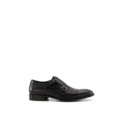 Dune London Wide Fit &apos;Wf Schemer&apos; Leather Monk Straps For Male