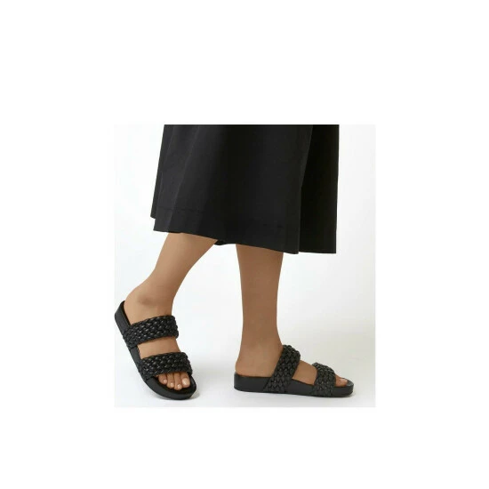 Dune London 'Laylow' Leather Sliders For Female - Image 5