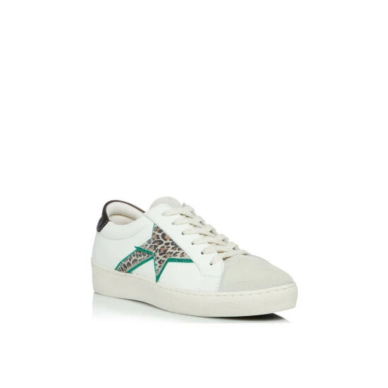 Dune London 'Emblazed' Leather Trainers For Female - Image 2