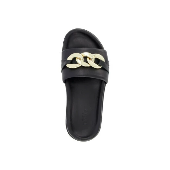 Dune London 'Leon' Leather Sliders For Female - Image 4