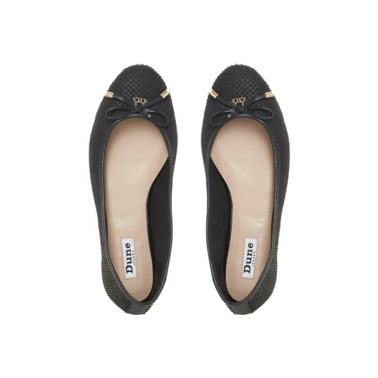 Dune London 'Harpar 2' Leather Ballet Pumps For Female - Image 4