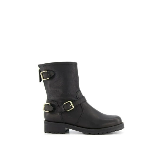 Dune London 'Panthers' Leather Biker Boots For Female