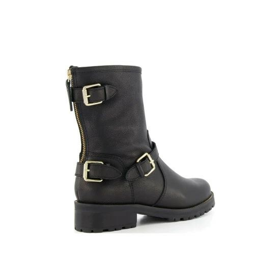 Dune London 'Panthers' Leather Biker Boots For Female - Image 3