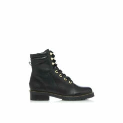 Dune London 'Pompom' Leather Biker Boots For Female