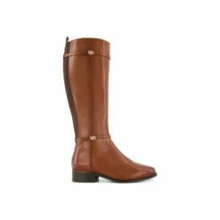 Dune London Wide Fit &apos;Wf Tap&apos; Leather Knee High Boots For Female