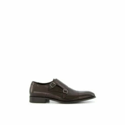 Dune London Wide Fit &apos;Wf Schemer&apos; Leather Monk Straps For Male
