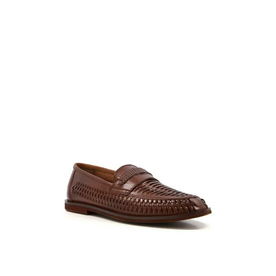 Dune London Wide Fit 'Brighton Roc' Leather Loafers For Male - Image 2
