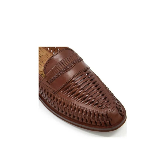 Dune London Wide Fit 'Brighton Roc' Leather Loafers For Male - Image 5
