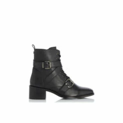Dune London 'Pax' Leather Biker Boots For Female
