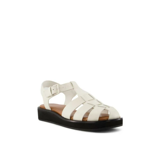Dune London 'Loch' Leather Footbed Buckle Sandals For Female - Image 2