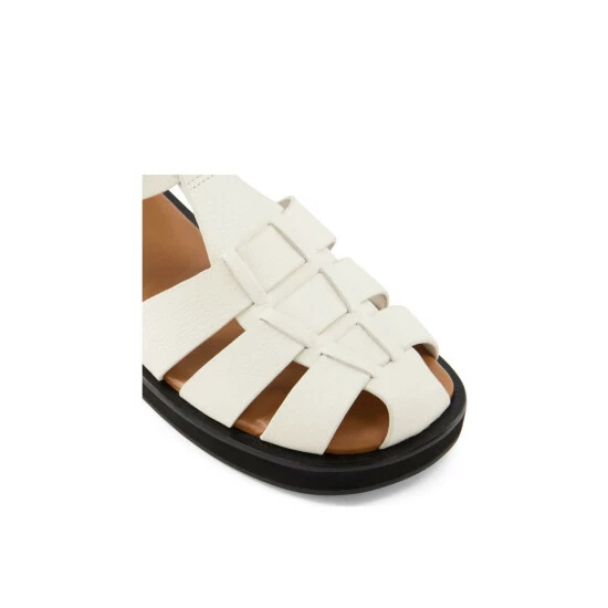 Dune London 'Loch' Leather Footbed Buckle Sandals For Female - Image 6