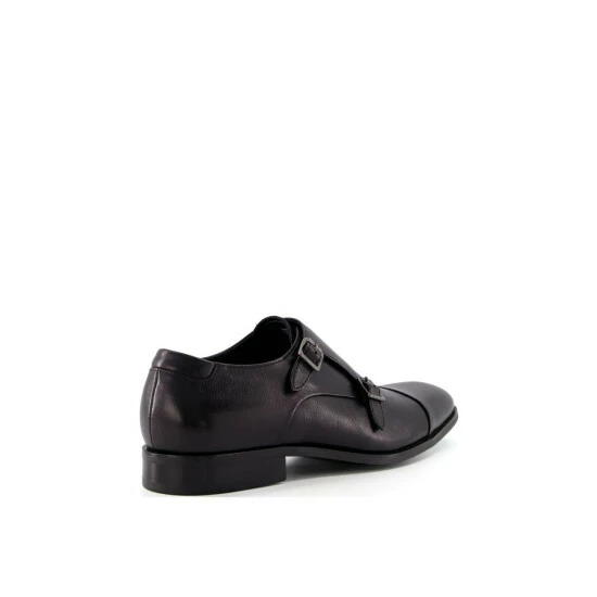 Dune London 'Schemer' Leather Monk Straps For Male - Image 3